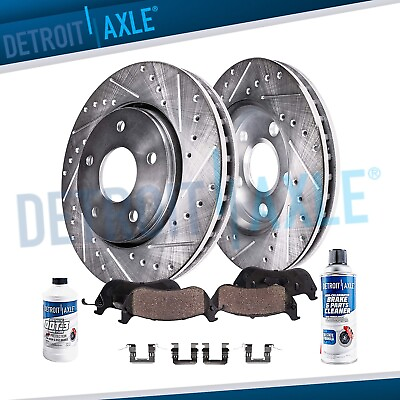 #ad Front DRILLED Brake Rotors Ceramic Pads for 2002 2004 2005 2006 Nissan Altima