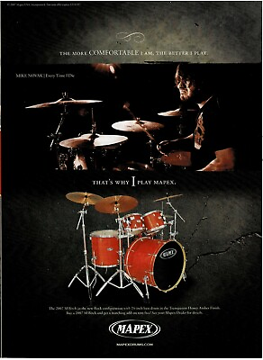 #ad MAPEX DRUMS MIKE NOVAK of EVERY TIME I DIE 2007 Print Advertisement