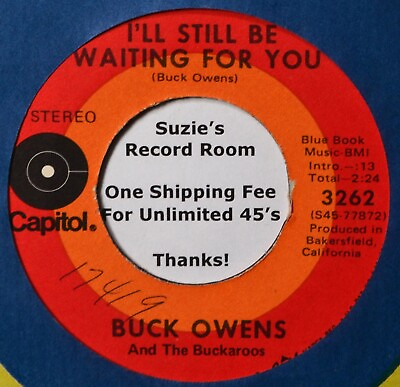 #ad Buck Owens I#x27;ll Still Be Waiting for You Full Time Daddy EX Country 45 7quot; Vinyl