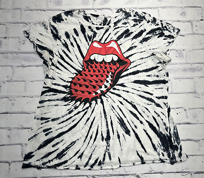 #ad The Rolling Stones Shirt Women#x27;s Tie Dye Rock Band Merchandise Torrid Tongue