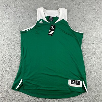 #ad Adidas Tank Top Womens XL Perfomance Jersey Green Team Speed Basketball