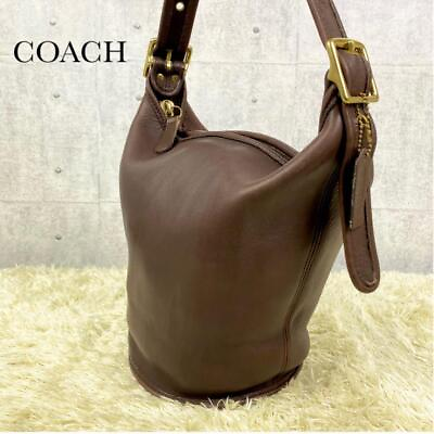 #ad Old Coach Shoulder Bag Bucket 9953 Grabutan Leather Brown