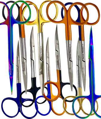 #ad New Premium IRIS Scissors STR CRV 4.5quot; Dental Veterinary Surgical Instruments