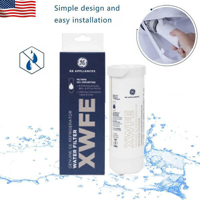 #ad 1 4PCS GE XWFE Refrigerator Replacement Water Filter Without Chip