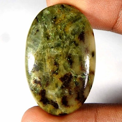 #ad 38.05 Ct Natural Russian Agate Oval Cabochon 35x22x4 Loose Gemstone