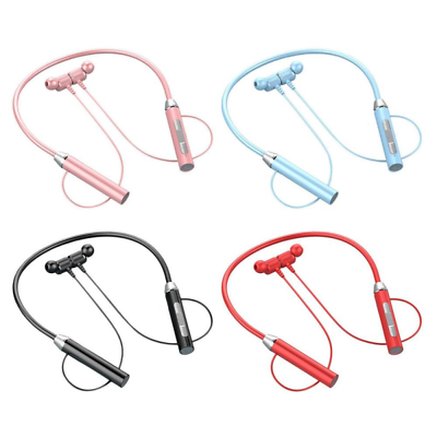 #ad Bluetooth 5.2 Wireless Neckband Magnetic Headphones Hands Free Headphones