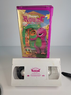 #ad Barney Come on Over to Barneys House VHS White Tape Educational Retro Learning