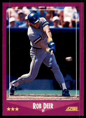 #ad 1988 Score Rob Deer Baseball Cards #95