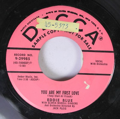 #ad Pop Promo 45 Eddie Blue You Are My First Lo This Is Only The Beginning On De