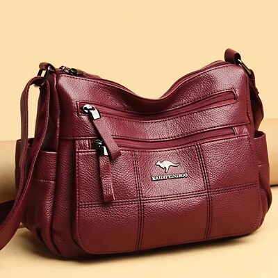 #ad Luxury Leather Handbags: Genuine Brand Shoulder Crossbody Bags for Women