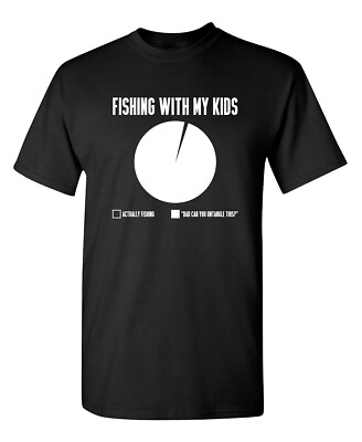 #ad Fishing With My Kids Sarcastic Humor Graphic Novelty Funny T Shirt