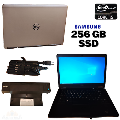 #ad Dell Latitude Laptop I5 @2.6Ghz CPU 8GB RAM 256GB SSD 14quot; LED Windows 10