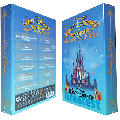 #ad Walt Disney Classics 24 Movies Animation Collection DVD Box Set Region 1