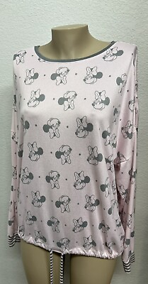 #ad Disney Minnie Mouse Womens Pajama Set XXL Pink Gray Disney For Costco 2020
