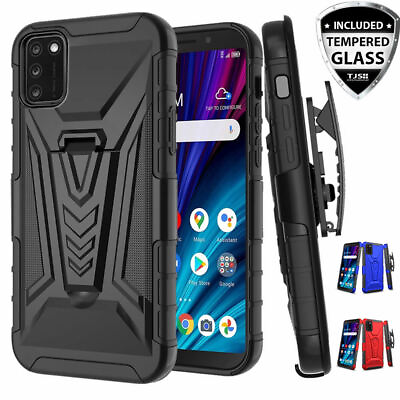 #ad For Alcatel TCL A3X A600DL Holster Heavy Duty Belt Clip Case Tempered Glass