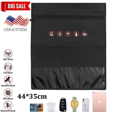 #ad 17 * 13in Faraday Bag RFID Signal Blocking Shielding Pouch Large Laptop Case Bag