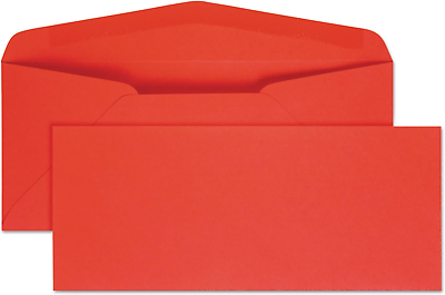 #ad Colored Envelope Traditional #10 Red 25 per Pack 11134