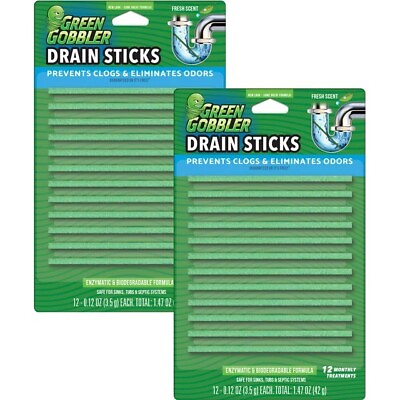#ad Green Gobbler Drain Sticks Prevents Clogs amp; Eliminates Odor 2 pk