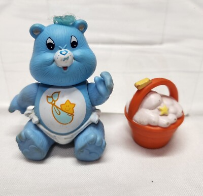 #ad VINTAGE 1980s CARE BEARS POSEABLE BABY TUGS AND DIGGITY BUCKET ACCESSORY