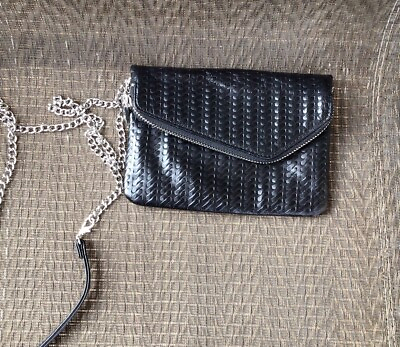 #ad HOBO Daria Convertible Clutch Crossbody Wallet Wristlet Bag Black Leather