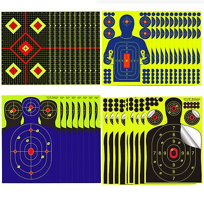 #ad 12x18quot; Shooting Range Targets Splatter Gun Reactive Self Adhesive Paper Target