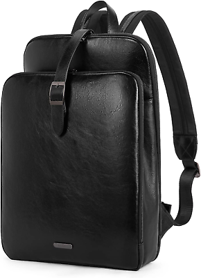 #ad Leather Backpack for Women 15.6 Inch Laptop Backpack Vegetable Tanned Full Grain