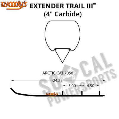 #ad Woodys Extender Trail III Flat Top Carbide Runners EAT3 7050