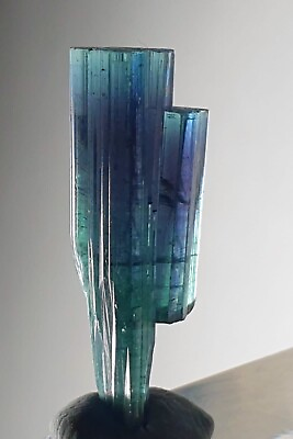 #ad Ink Blue Bi Colours Tourmaline Crystal