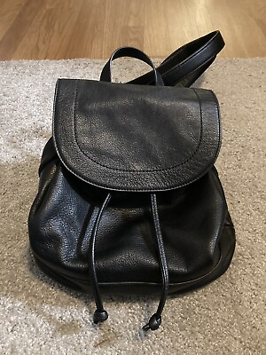 #ad G.H. Bass and Co. Leather pebbled black backpack purse