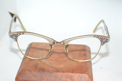 #ad Vintage Artcraft Browline Eyeglass Sunglass Frames 46 20 4 1 4quot;