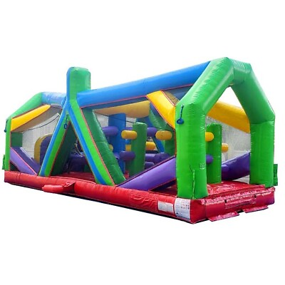 #ad Commercial Obstacle Course Inflatable Game Outdoor Interactive 30#x27; Radical Run 1