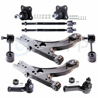 #ad 10pcs For 1998 2005 06 VW Jetta Golf Beetle Ball Joint Tie Rod Ends Control Arms