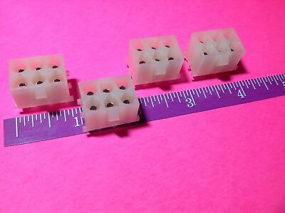 #ad 6 Pin Genuine AMP molex type PCB Female Connector 4 LOT Appliance POWER SUPPLY