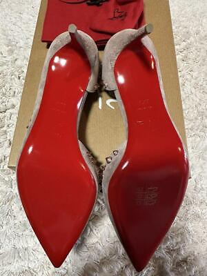 #ad Christian Louboutin IT Size 38.5 Heels Pointed Toe Spike IRISHELL 70 red sole