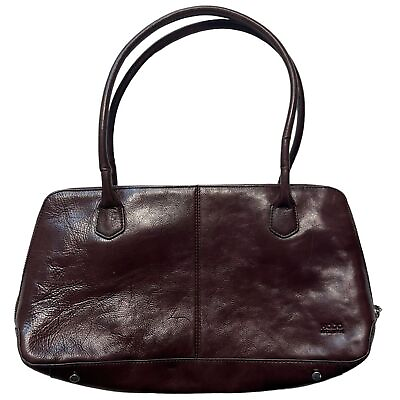 #ad Hobo International leather shoulder purse bag cherry brown
