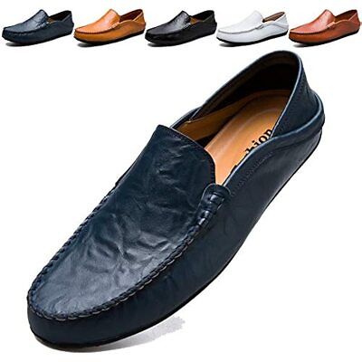#ad Loafers Mens Premium Genuine Leather Shoes Fashion Slip On Driving Shoes Casual