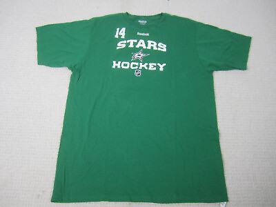 #ad Dallas Stars Shirt Men Large Green Jamie Benn #14 NHL Hockey League Left Wing