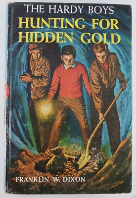 #ad 1963 THE HARDY BOYS #5 HUNTING FOR HIDDEN GOLD FRANKLIN DIXON vintage