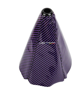 #ad Car Gear Shift Knob Boot Racing Shifter Cover Mugen Purple Carbon For Honda