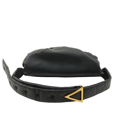 #ad Authentic BOTTEGA VENETA Triangle Leather The Body Pouch Black 620954 Used F S
