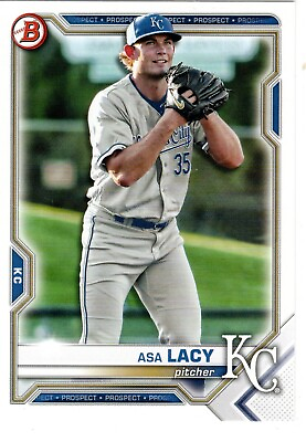 #ad Asa Lacy Kansas City Royals 2021 Bowman Draft Card
