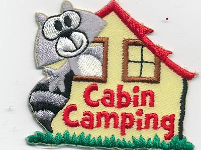 #ad Boy Girl Cub CABIN CAMPING Fun Patches Crest Badge GUIDES SCOUT Camp Out lodge