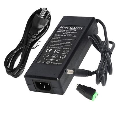 #ad 12V 8A 96W Power Supply Adapter AC to DC Converter Charger AC 110V 240V to ...