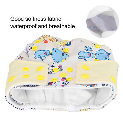 #ad Cartoon Pattern Infant Nappy Diaper Washable Reusable LeakageProof Baby