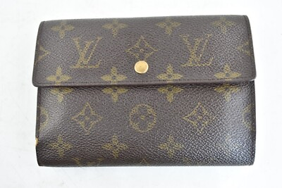 #ad Louis Vuitton Louis Vuitton Trifold Wallet Monogram Porte Tresor Ethuy Papier M