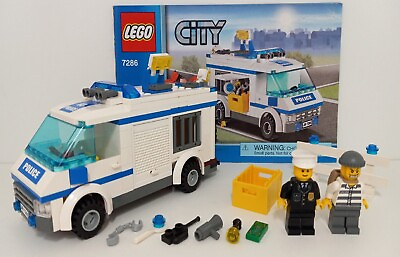 #ad Lego Town City Police Prisoner Transport Set 7286 With Minifigures No Motorcycle