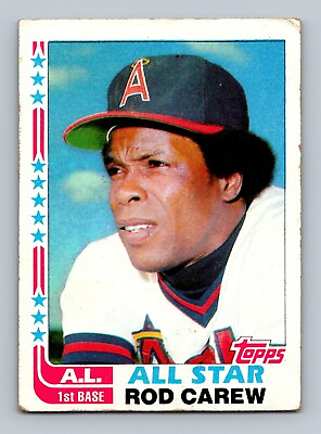 #ad 1982 Topps #547 Rod Carew All Star Rare Error Card Don Cooper On The Back