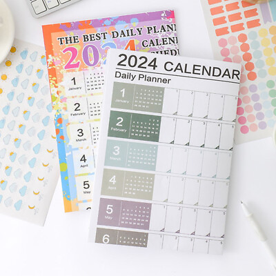 #ad 2024 Calendar Daily Schedule Planner Wall Sticker For Office School Home
