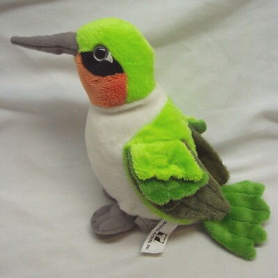 #ad Wildlife Artists CUTE SOFT RUBY THROATED HUMMINGBIRD 6quot; Plush STUFFED ANIMAL Toy