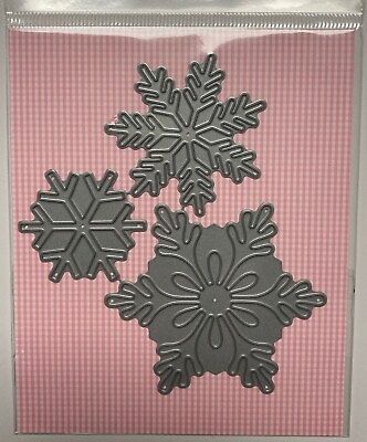 #ad Snowflake Trio Set A NEW a muse studio brand winter snow cardmaking scrapbooking